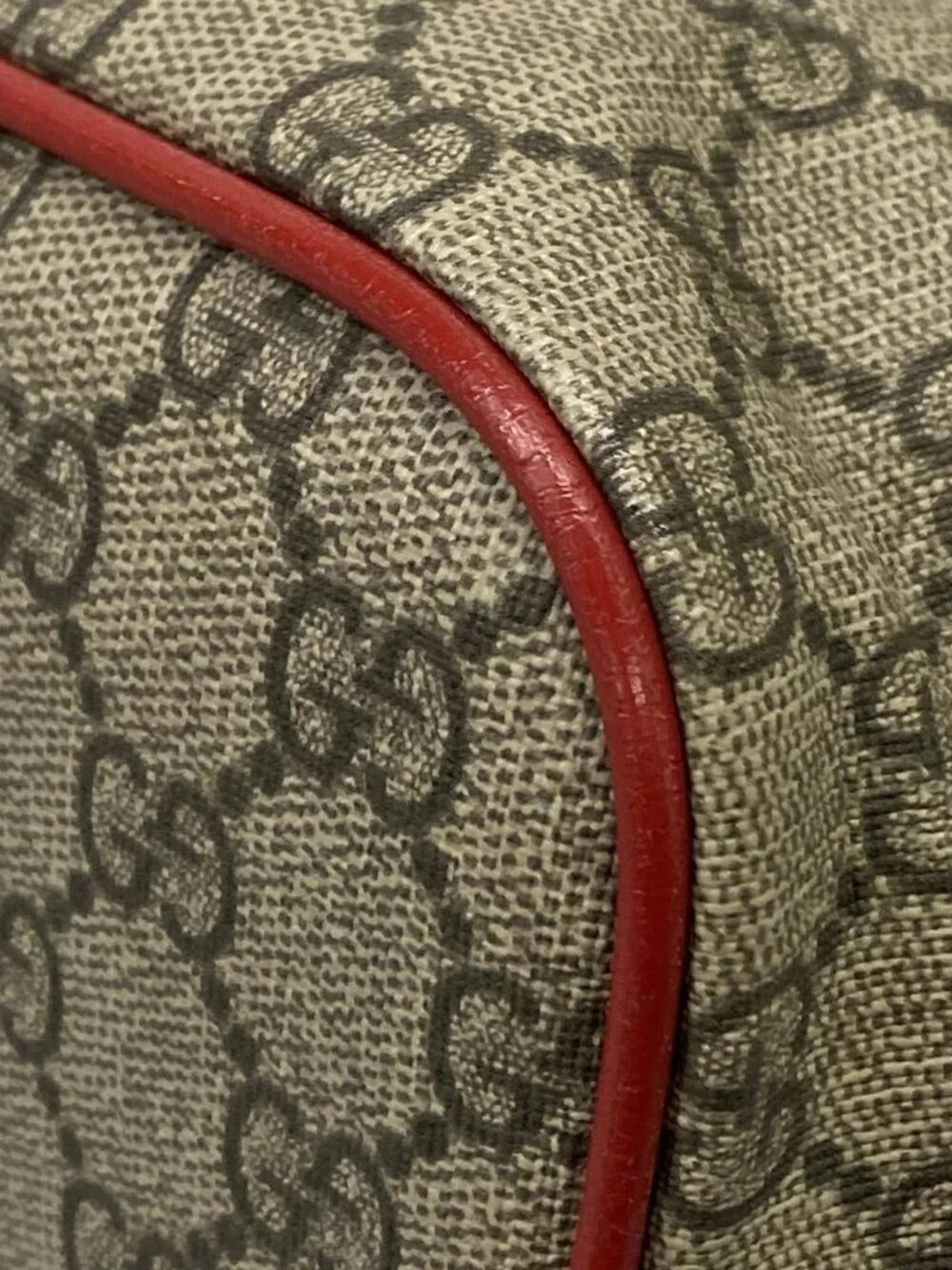 GUCCI Bosco 473887 Beige Red Multi CG Supreme Canvas Leather Suede - Tote Bag - Picture 3 of 15